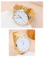 Fashion Gold Color Pure Color Decorated Round Dial Watch