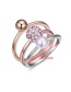 Fashion Multi-color Pearl&balls Decorated Ring Sets(3pcs)