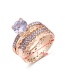 Fashion Gold Color Diamond Decorated Hollow Out Ring Sets