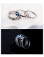 Fashion Silver Color Eye Shape Pattern Design Ring Sets (3pcs)