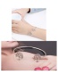 Personality Silver Color Tree Shape Decorated Pure Color Bracelet