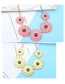 Fashion Red Daisy Shape Decorated Pure Color Necklace
