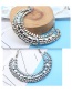 Vintage Silver Color Pure Color Decorated Simple Necklace