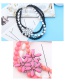 Fashion Plum Red Flower Decorated Multi-layer Necklace