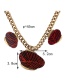 Fashion Red Irregular Shape Decorated Necklace
