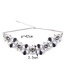 Fashion Plum Red Oval Shape Diamond Decorated Necklace