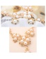 Fashion Rose Gold Pearls&diamond Decorated Jewelry Sets