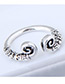 Vintage Silver Color Pure Color Decorated Ring For Women