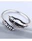 Vintage Silver Color Pure Color Decorated Ring