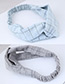 Sweet Blue Grid Pattern Decorated Hair Band