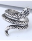 Vintage Antique Silver Snake Shape Design Simple Ring