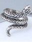 Vintage Antique Silver Snake Shape Design Simple Ring