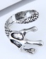 Vintage Antique Silver Claws Shape Design Opening Ring
