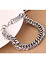 Elegant Silver Color Chains Decorated Pure Color Bracelet