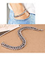 Elegant Silver Color Chains Decorated Pure Color Bracelet