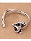 Vintage Antique Silver Fox Shape Design Opening Ring