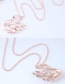 Fashion Rose Gold Swan Pendaant Decorated Long Necklace