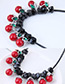 Fashion Black+red Cherry Shape Decorated Necklace