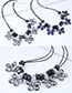 Fashion Gray Flower Shape Decorated Necklace