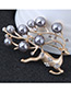 Fashion Gold Color+gray Deer Shape Decorated Brooch