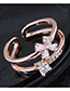 Fashion Gold Pure Color Decorated Ring
