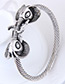 Fashion Silver Color Elephant Shape Decorated Bracelet