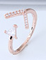 Fashion Gold Color Triangle Shape Decorated Ring