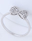 Fashion Silver Color Bowknot Shape Decorated Ring
