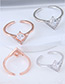 Fashion Silver Color Square Shape Decorated Ring