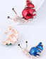 Fashion Red Snail Shape Decorated Simple Brooch