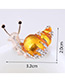 Fashion Yellow Snail Shape Decorated Simple Brooch
