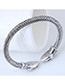 Fashion Silver Color Snake Shape Design Pure Color Bracelet