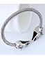 Fashion Silver Color Wolf Shape Design Pure Color Bracelet