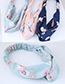 Sweet Dark Blue Flowers Pattern Decorated Wide Hair Band