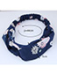 Sweet Blue Flowers Pattern Decorated Wide Hair Band