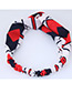 Sweet Red Flag Pattern Pattern Decorated Wide Hair Band