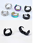 Fashion Black Pure Color Decorated Simple Earrings