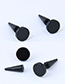 Fashion Black River Shape Design Earrings