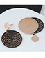 Fashion Rose Gold +black Cobweb Shape Design Earrings