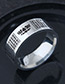 Trendy Silver Color+black Pure Color Decorated Ring