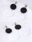 Elegant White+beige Round Shape Design Simple Earrings