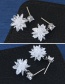 Sweet Silver Color Flower Shape Design Pure Color Earrings