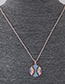 Elegant Silver Color Round Shape Pendant Decorated Necklace