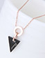 Elegant Black Triangle Shape Pendant Decorated Necklace