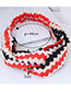 Fashion Red+black Sawtooth Pattern Decorated Hairband