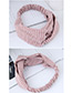 Fashion Light Pink Grid Pattern Decorated Simple Hairband