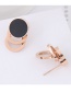 Fashion Rose Gold Round Shape Decorated Hollow Out Earrings