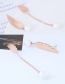 Fashion Rose Gold Wing Shape Design Earrings
