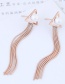 Fashion Rose Gold Triangle Shaoe Design Tassel Earrings