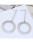 Fashion Silver Color Hollow Out Design Round Earrings